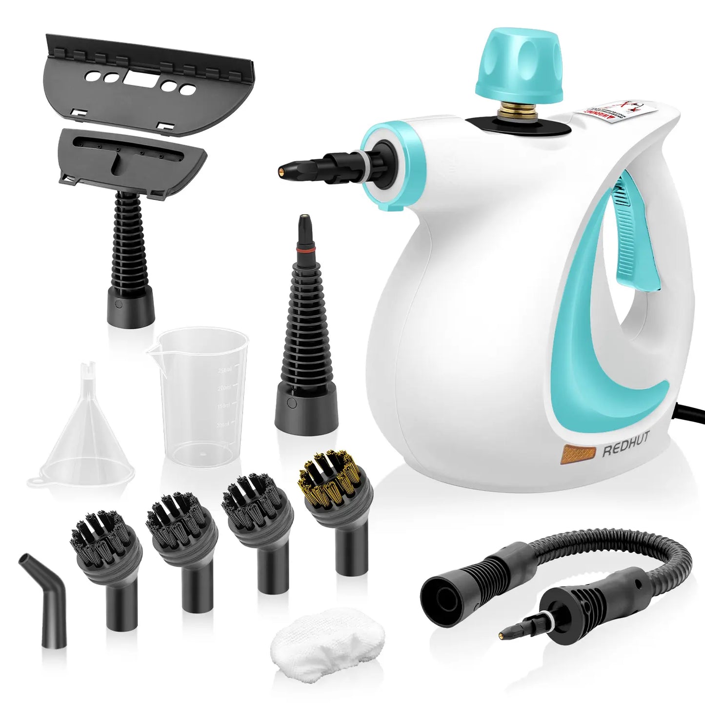 Powerful Handheld Steam Cleaner 12-Piece Set, Chemical-Free Multi-Surface Steamer for Kitchen, Appliances & Car Cleaning