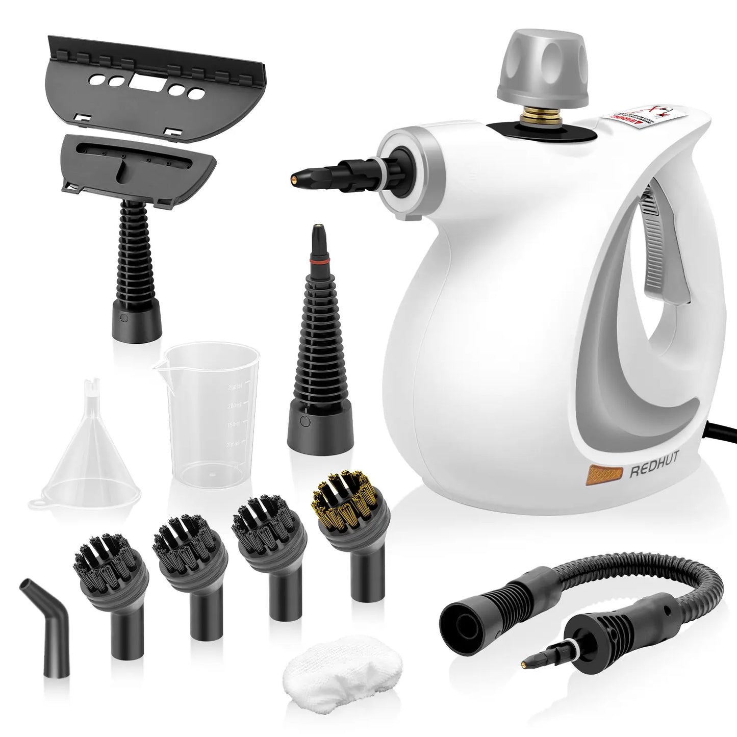 Powerful Handheld Steam Cleaner 12-Piece Set, Chemical-Free Multi-Surface Steamer for Kitchen, Appliances & Car Cleaning