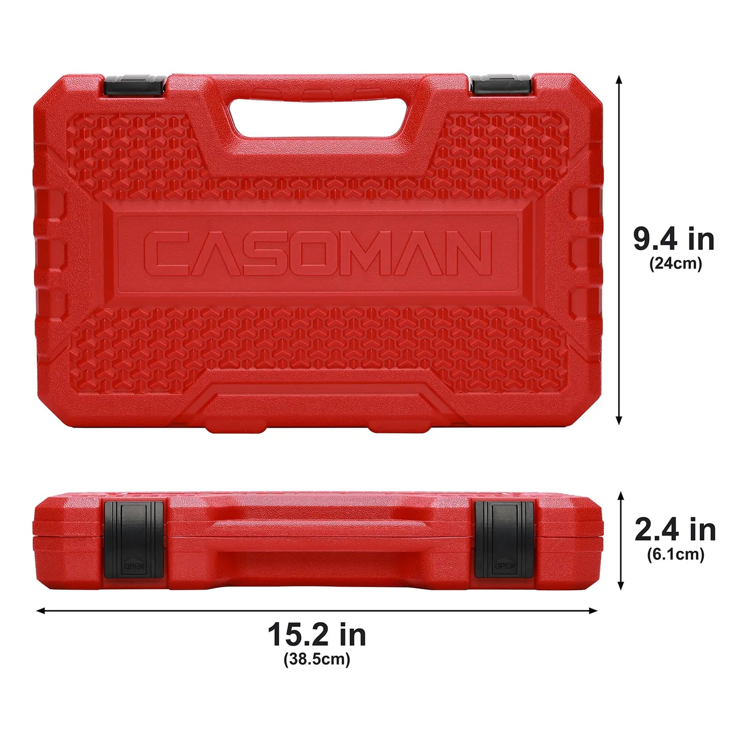 3/8 Inch Drive CR-V Impact Socket Set 49PCS, Complete Mechanic Tool Kit with Full Accessories for Auto Maintenance