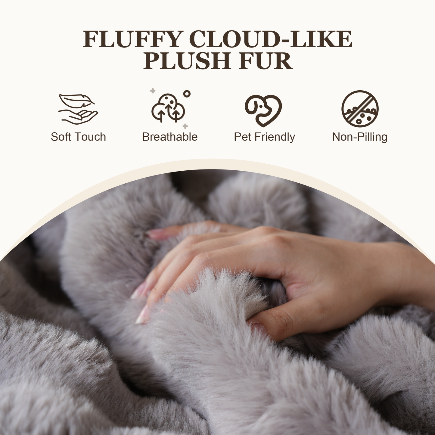 Luxurious Fluffy Faux Fur Bean Bag Couch