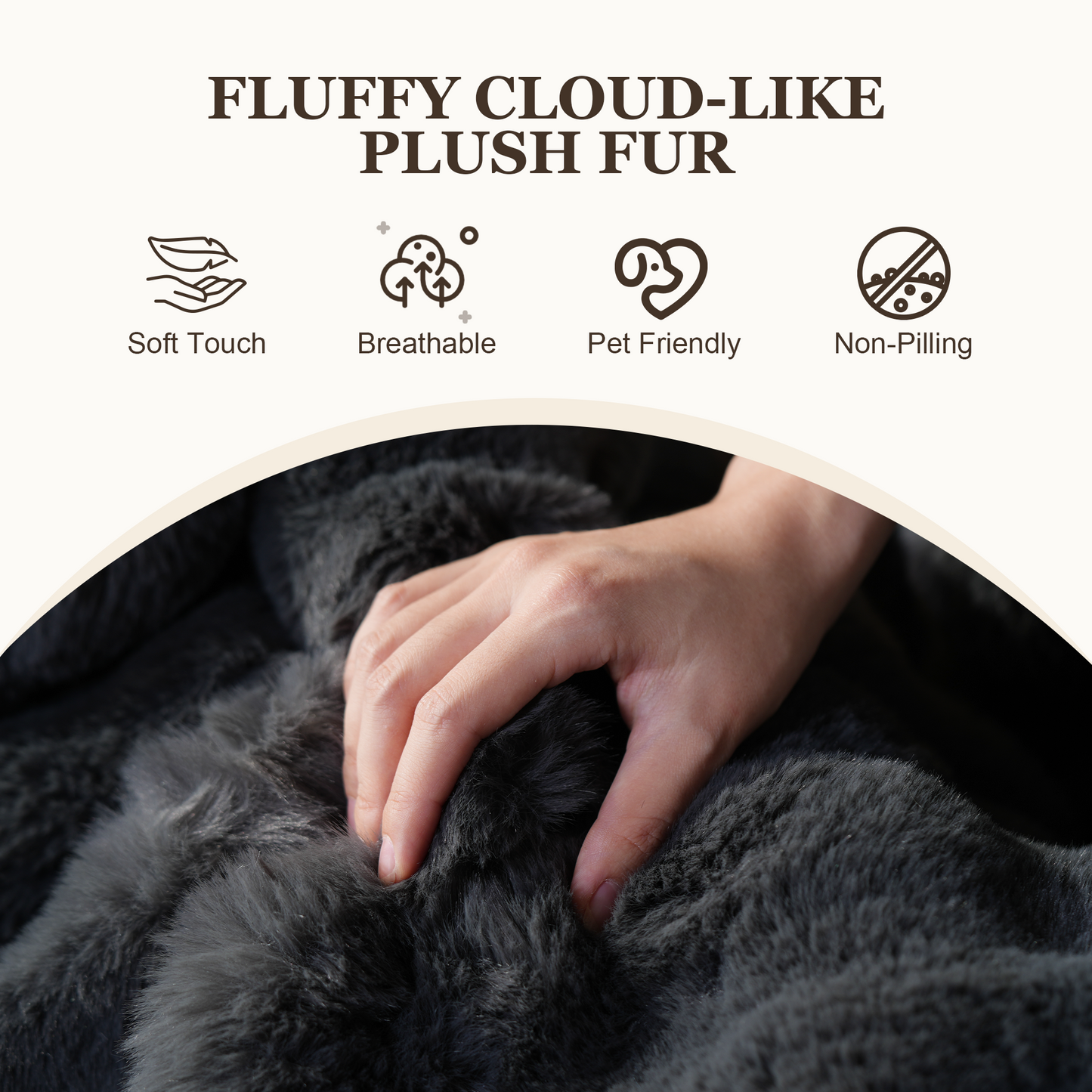 Luxurious Fluffy Faux Fur Bean Bag Couch
