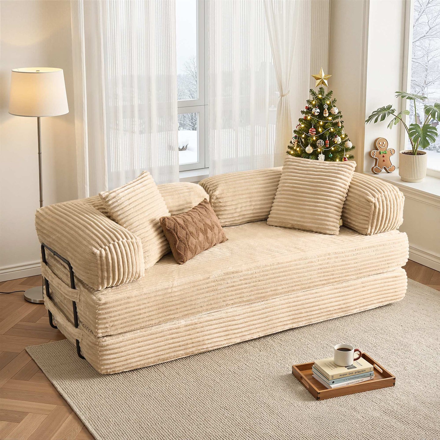 80" Convertible Modular Sofa Bed