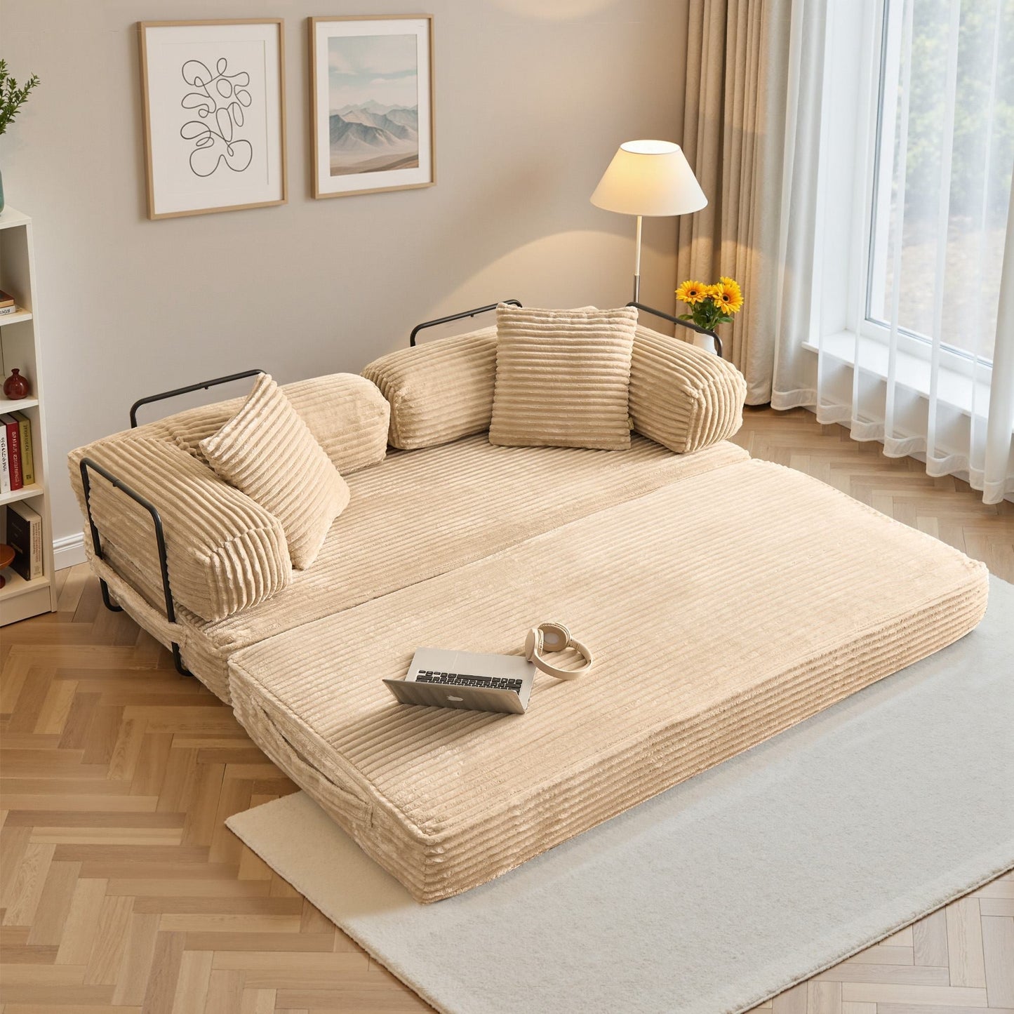 80" Convertible Modular Sofa Bed