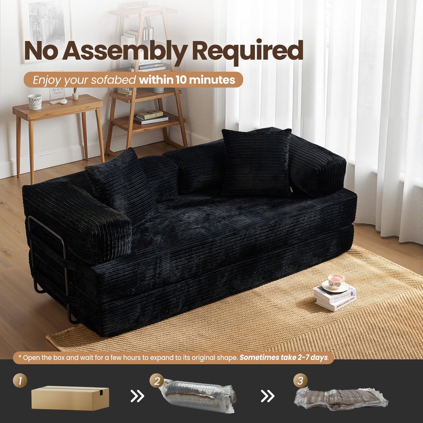 80" Convertible Modular Sofa Bed