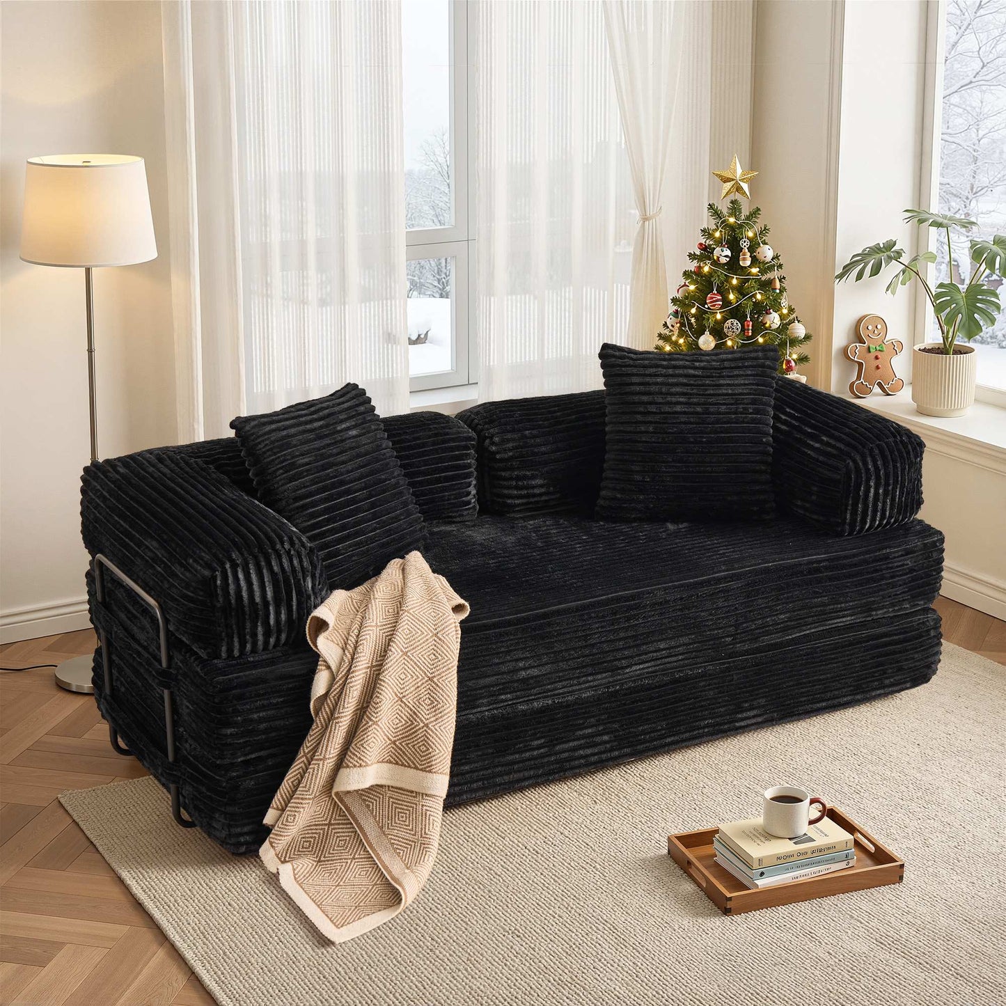 80" Convertible Modular Sofa Bed