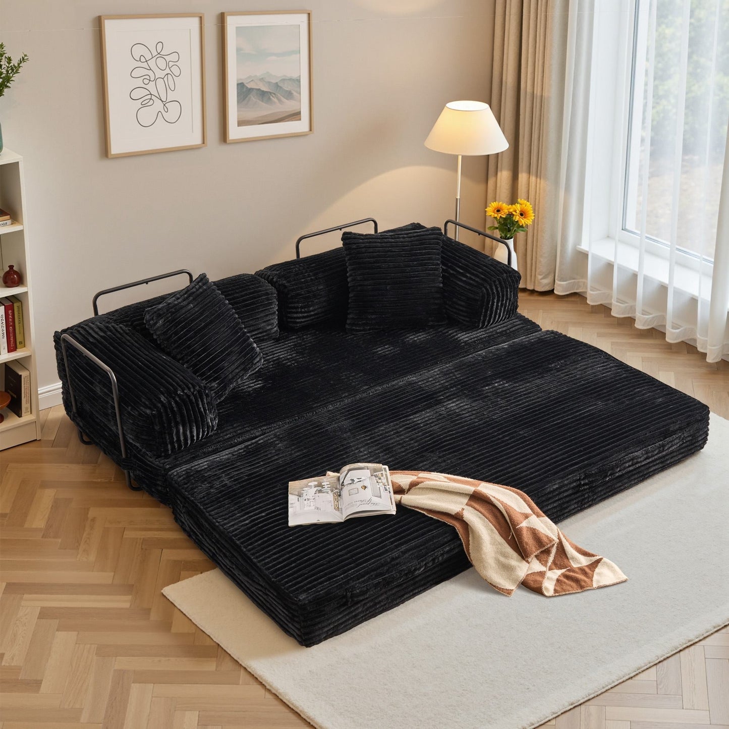 80" Convertible Modular Sofa Bed