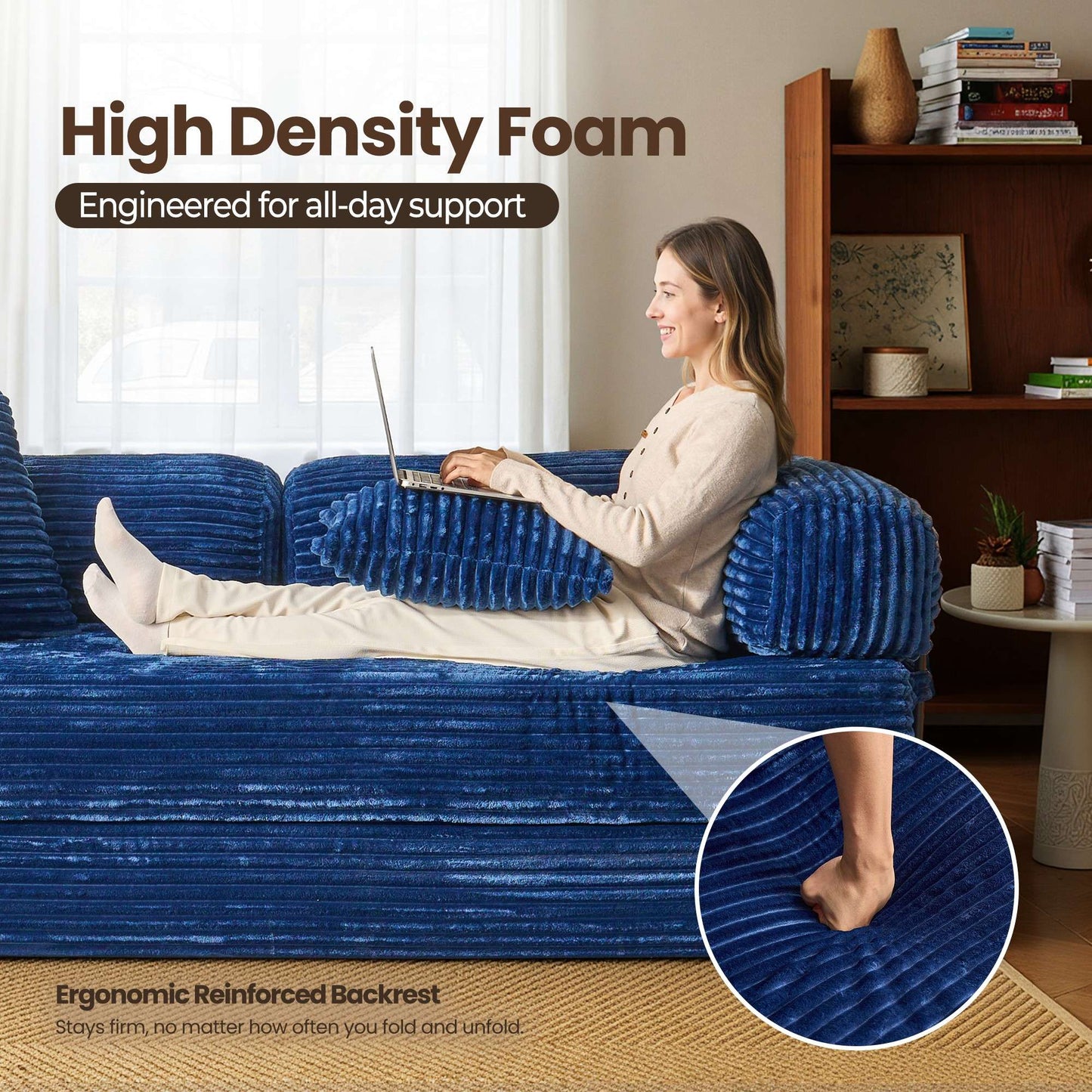 80" Convertible Modular Sofa Bed