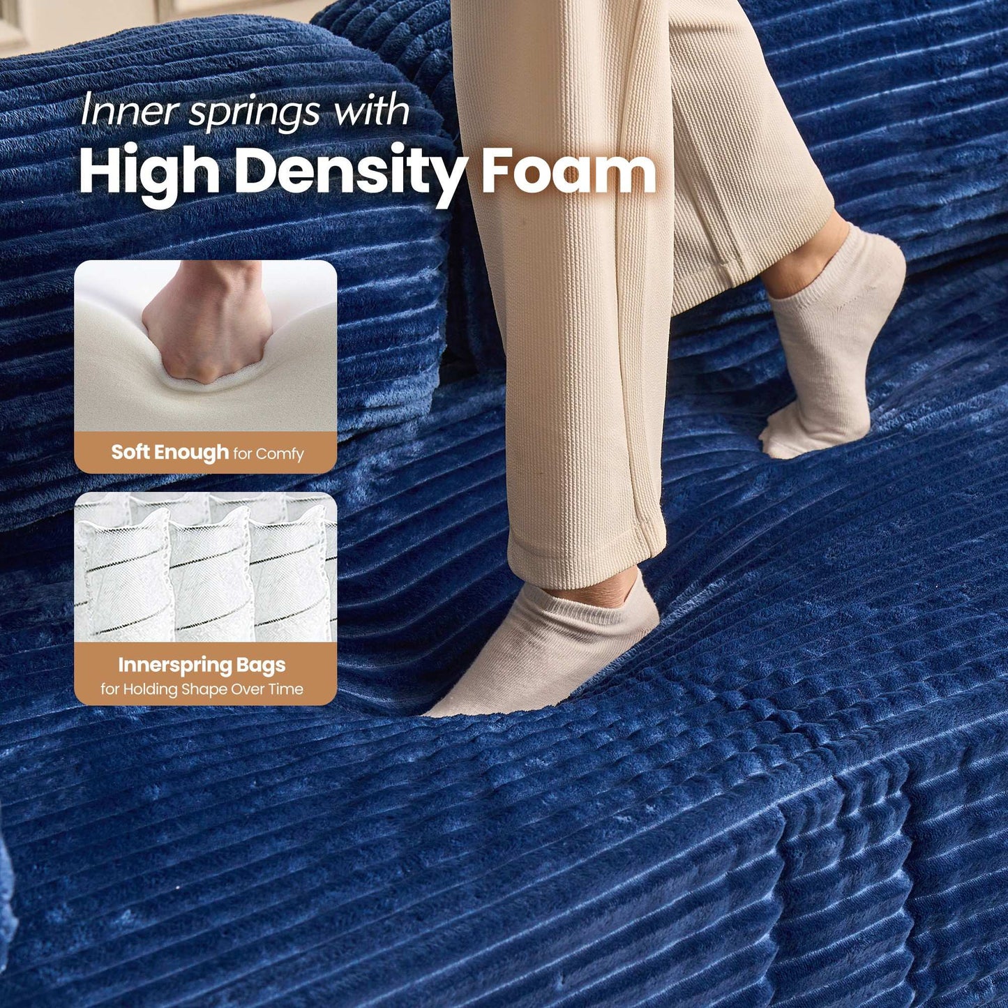 80" Convertible Modular Sofa Bed