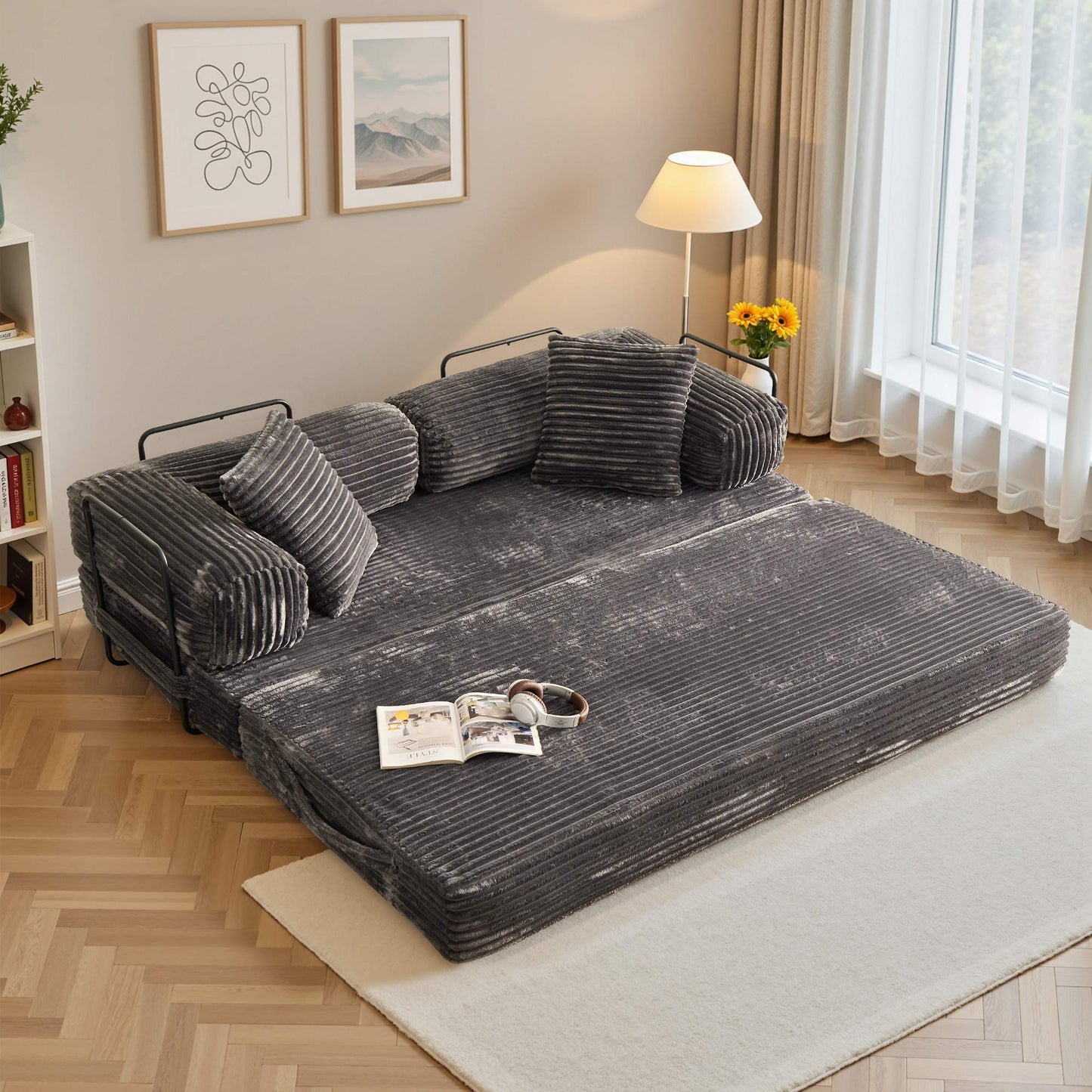 80" Convertible Modular Sofa Bed