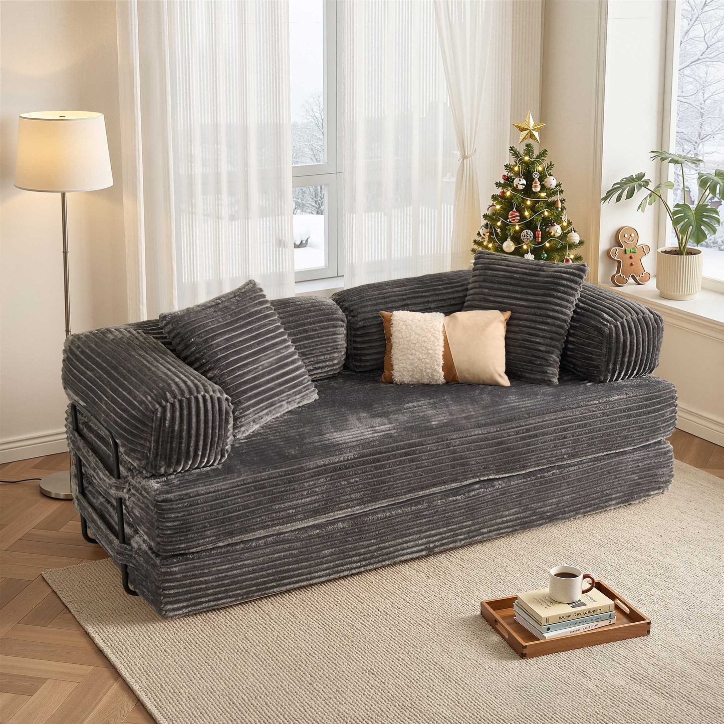 80" Convertible Modular Sofa Bed