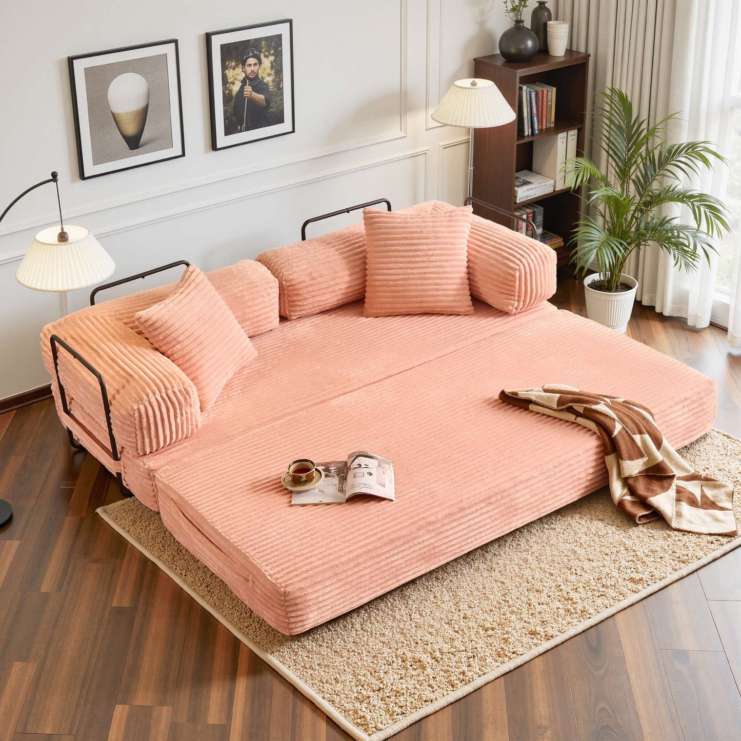 80" Convertible Modular Sofa Bed