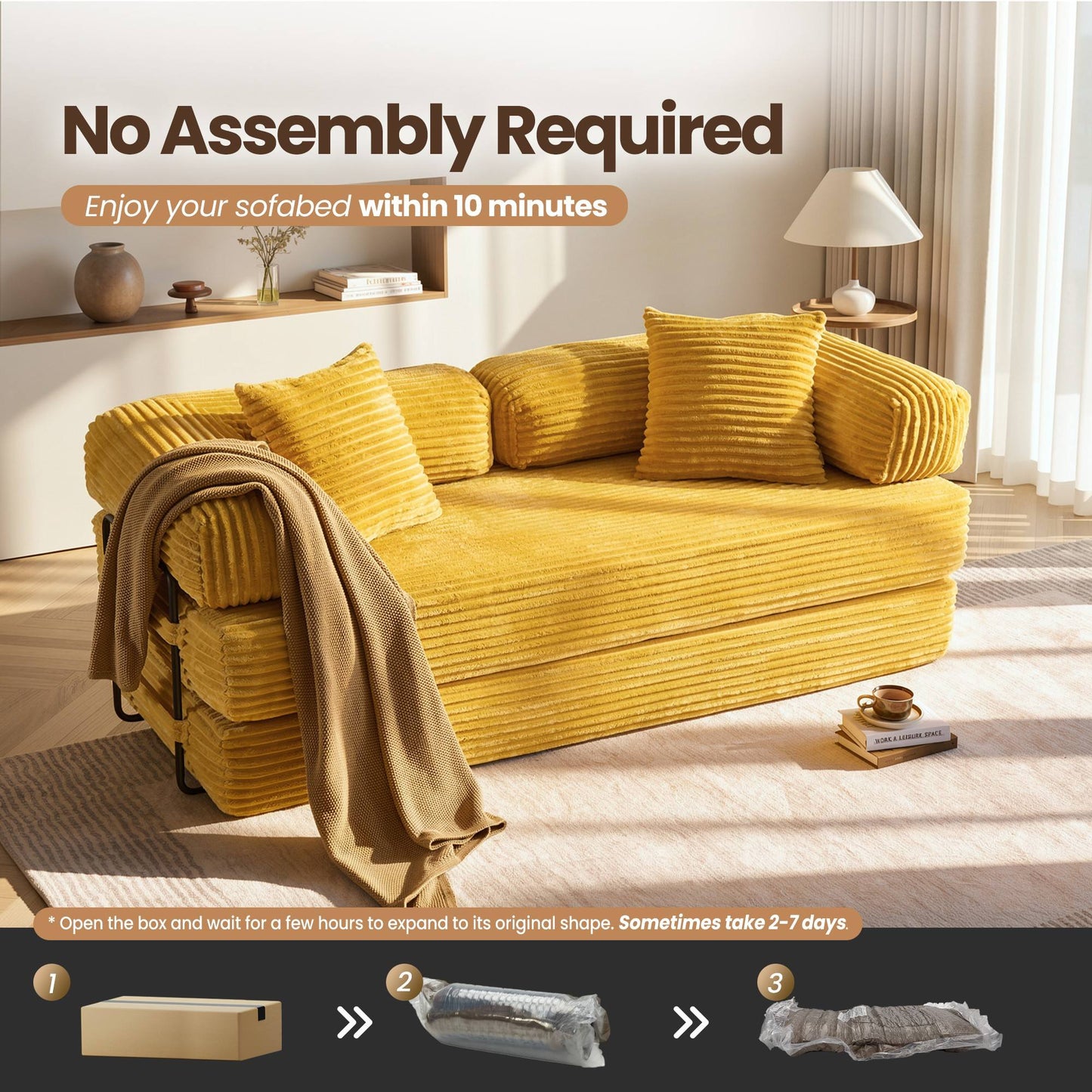 80" Convertible Modular Sofa Bed