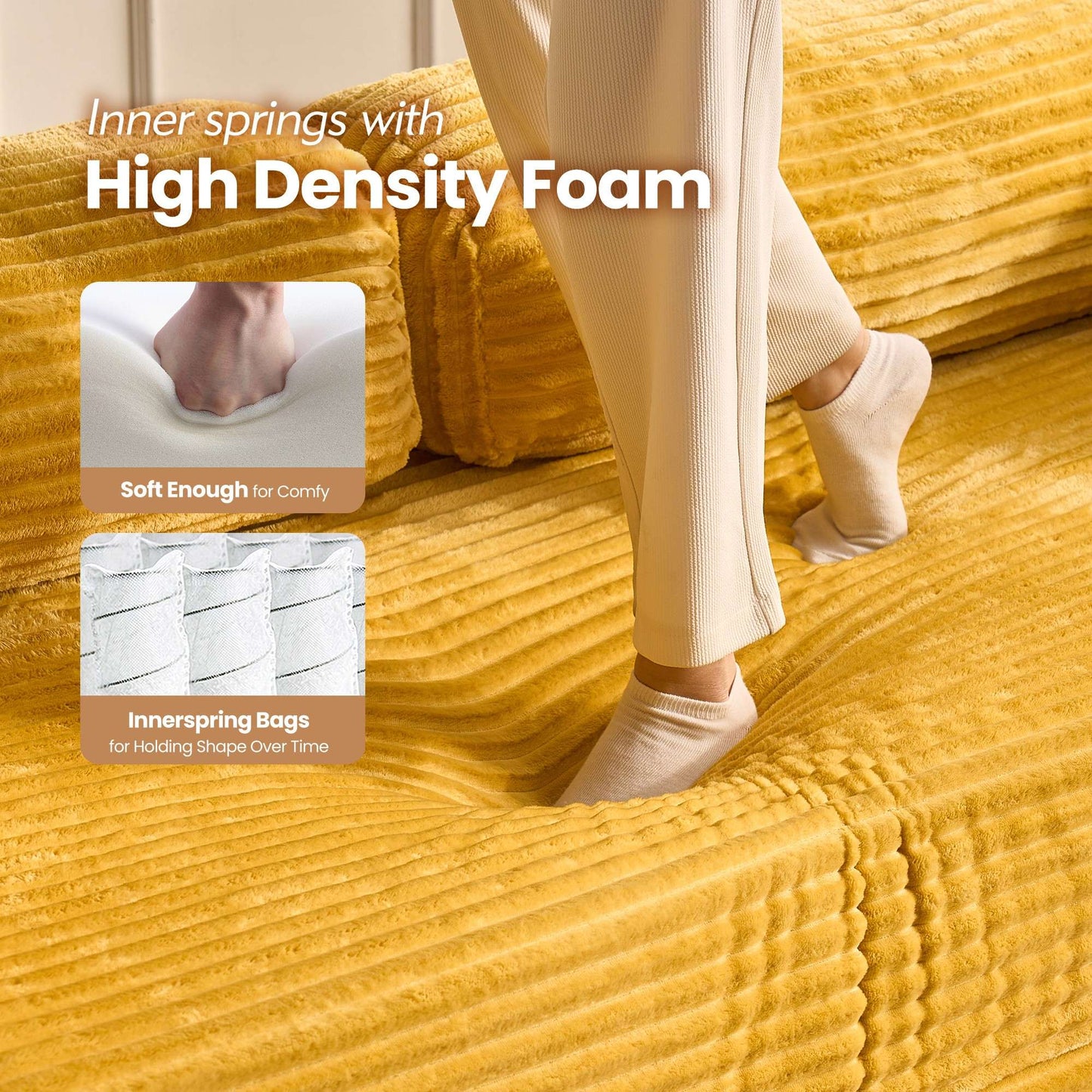 80" Convertible Modular Sofa Bed