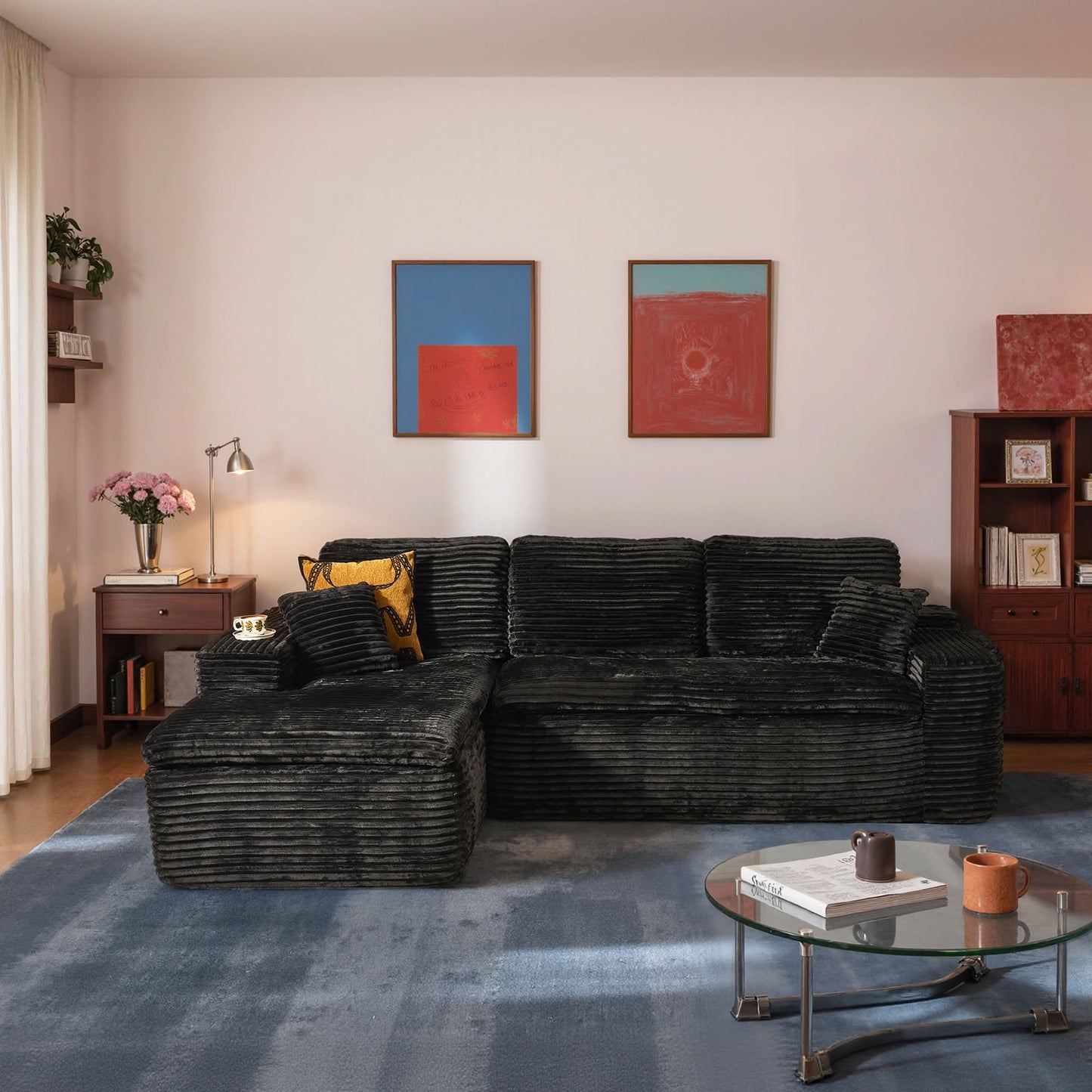 105" Modular Sectional Sofa with Chaise,Deep Seat Cloud Couch, Modern L-Shape