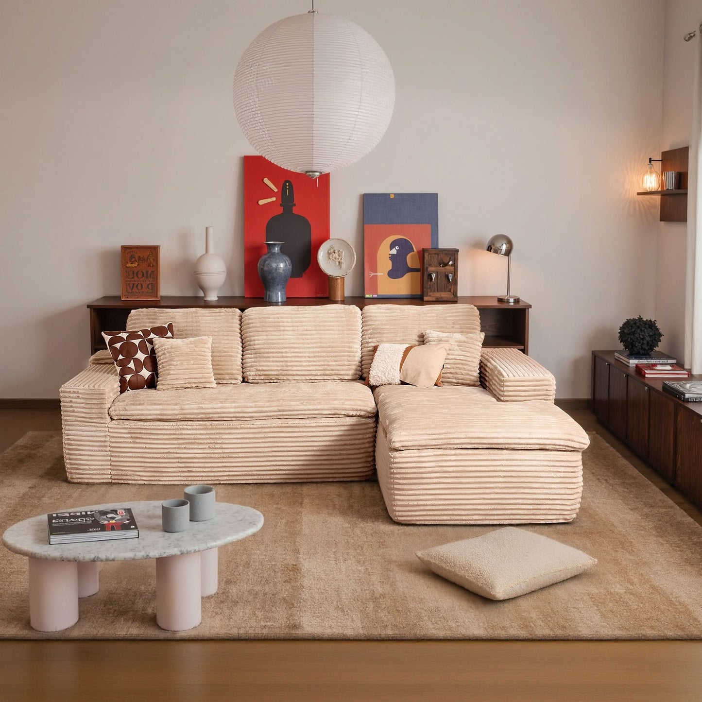 105" Modular Sectional Sofa with Chaise,Deep Seat Cloud Couch, Modern L-Shape