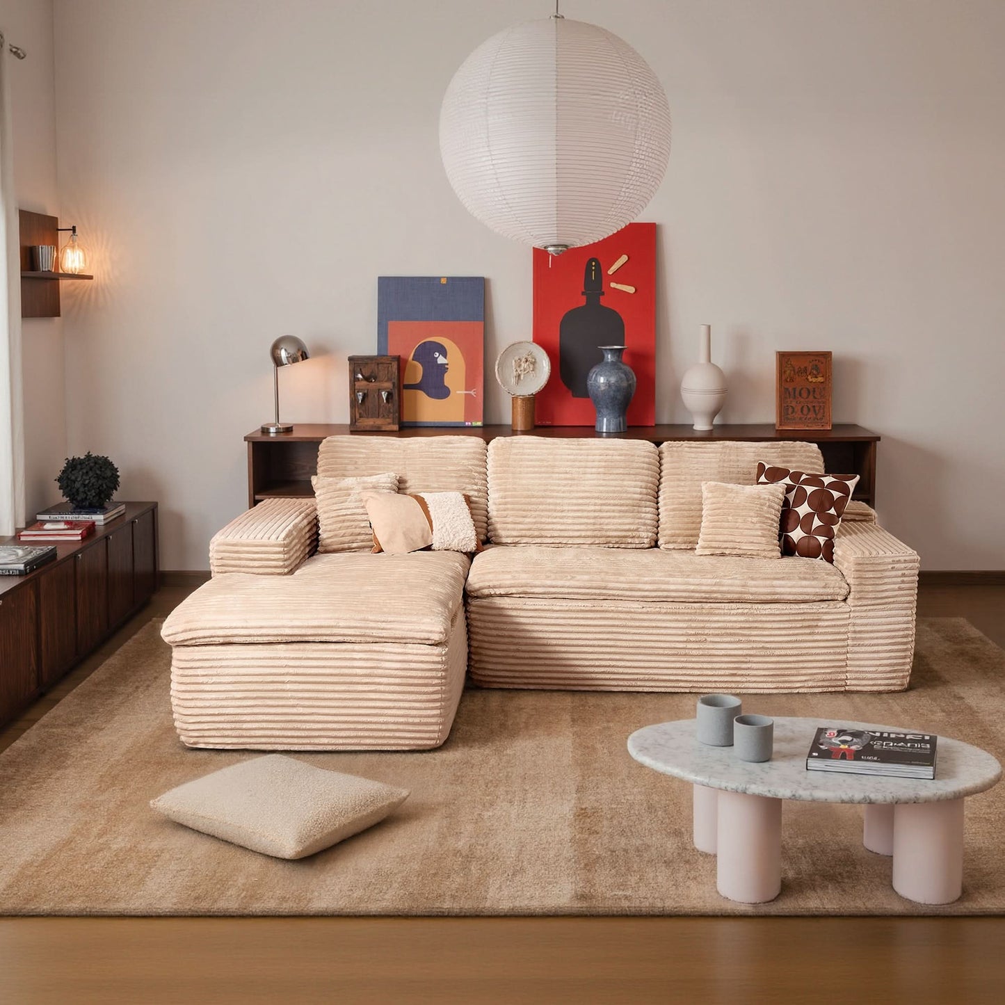 105" Modular Sectional Sofa with Chaise,Deep Seat Cloud Couch, Modern L-Shape