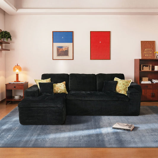 Modular L-Shape Sectional Sofa with Chaise, Deep Seat Cloud Couch