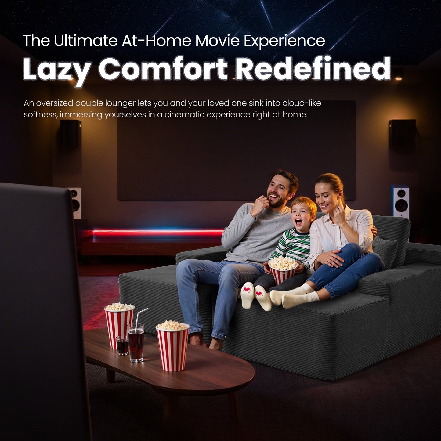 81" Boneless Sofa, Sleeper Couch, No Assembly Required