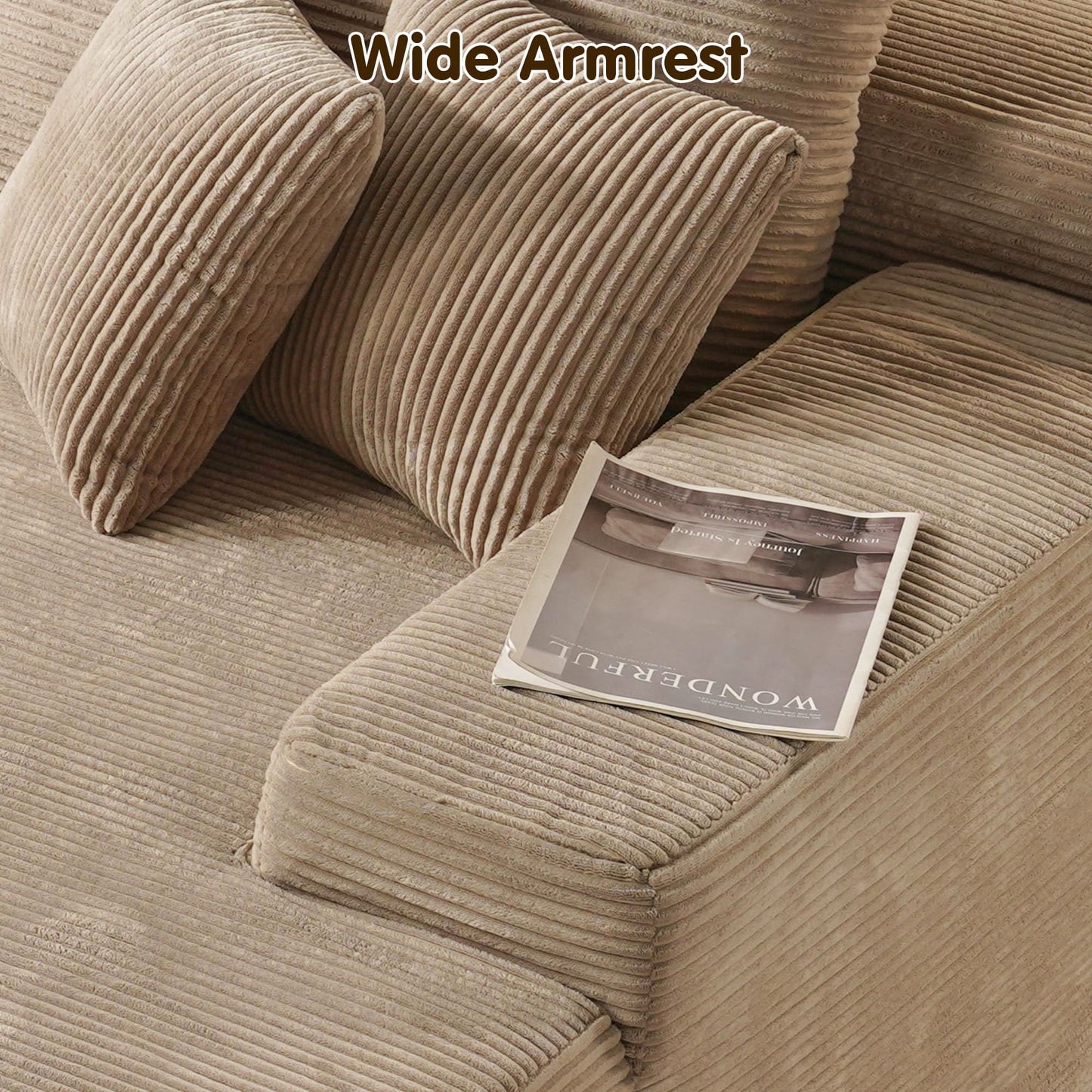 81.2" Cloud Plush Oversized Sectional with Double Chaise – Sofa Bed Comfort, No Assembly Required