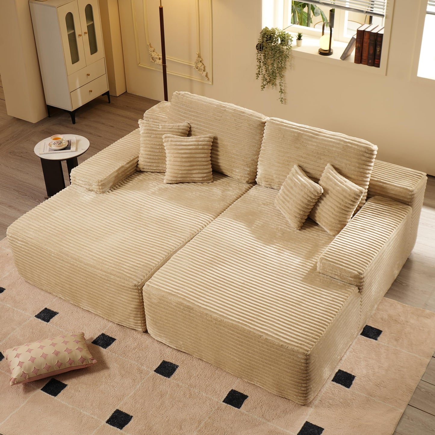 81" Boneless Sofa, Sleeper Couch, No Assembly Required