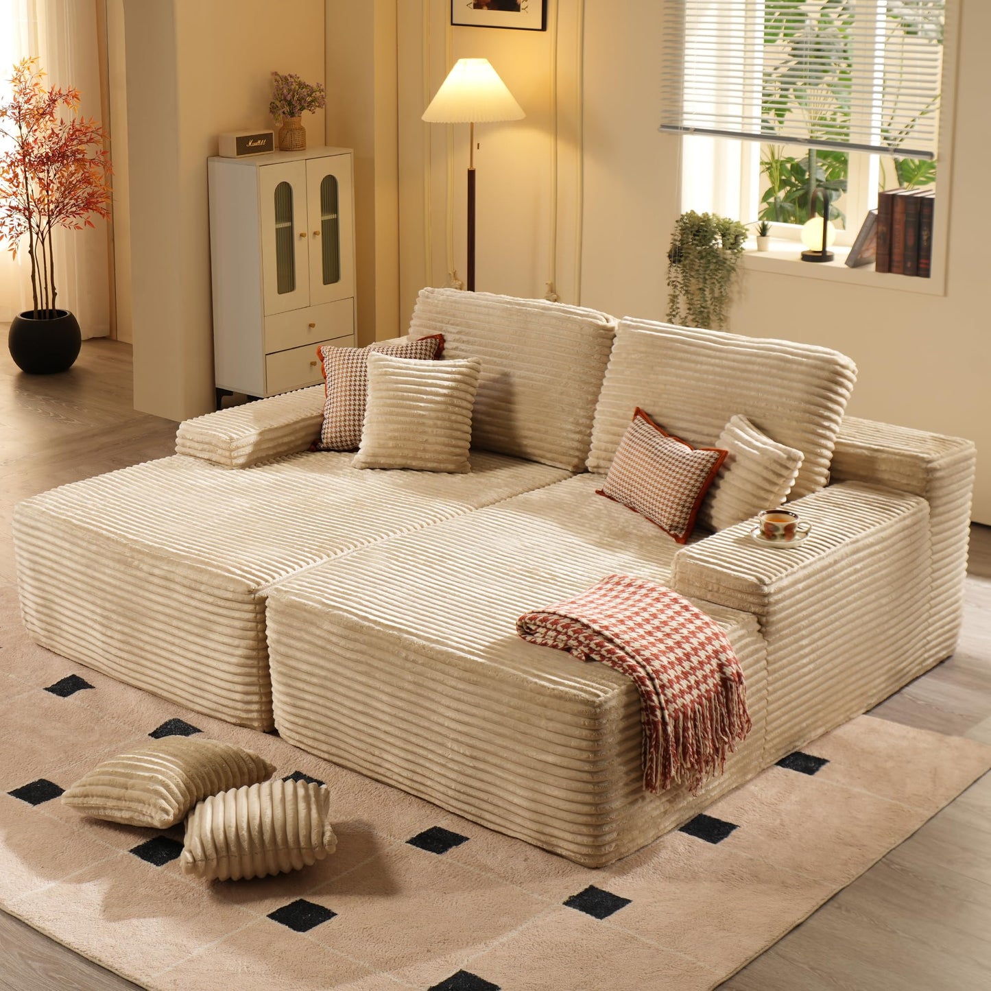 81" Boneless Sofa, Sleeper Couch, No Assembly Required