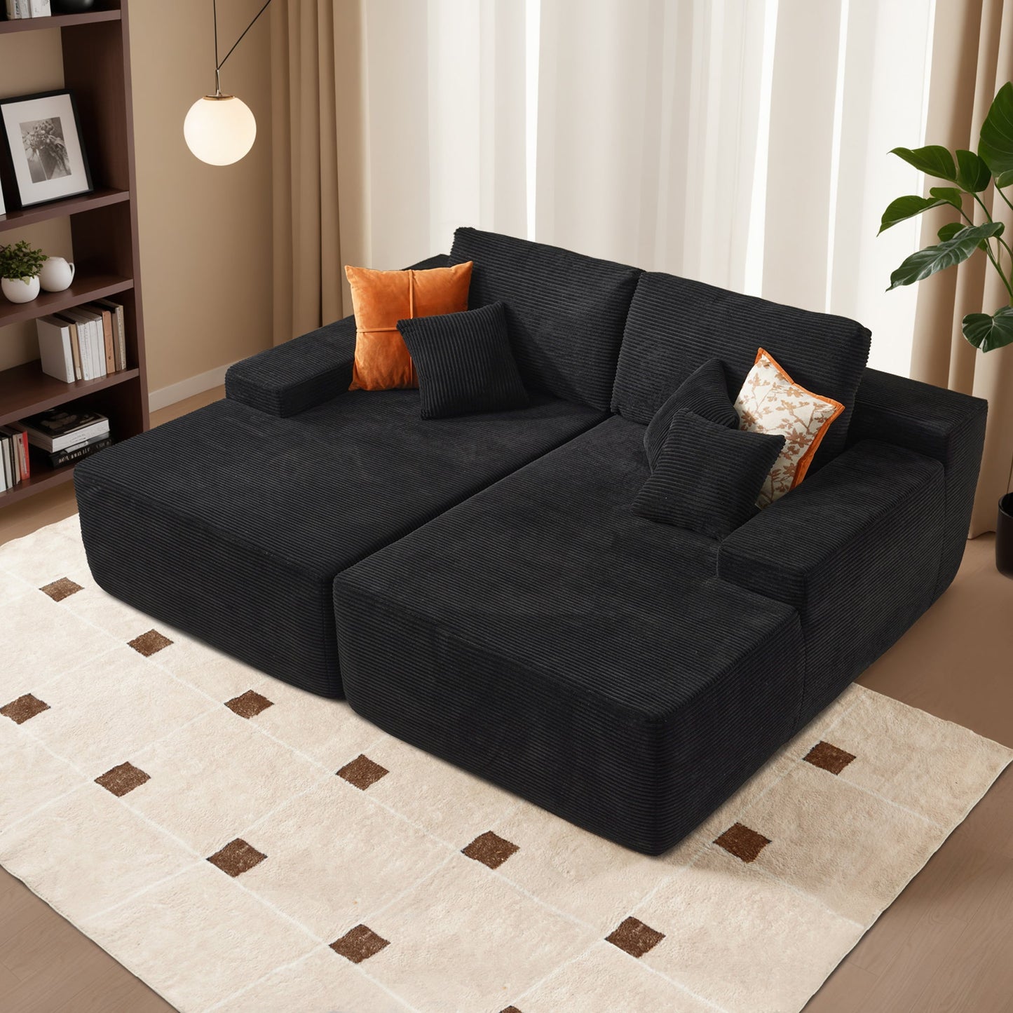 81" Boneless Sofa, Sleeper Couch, No Assembly Required