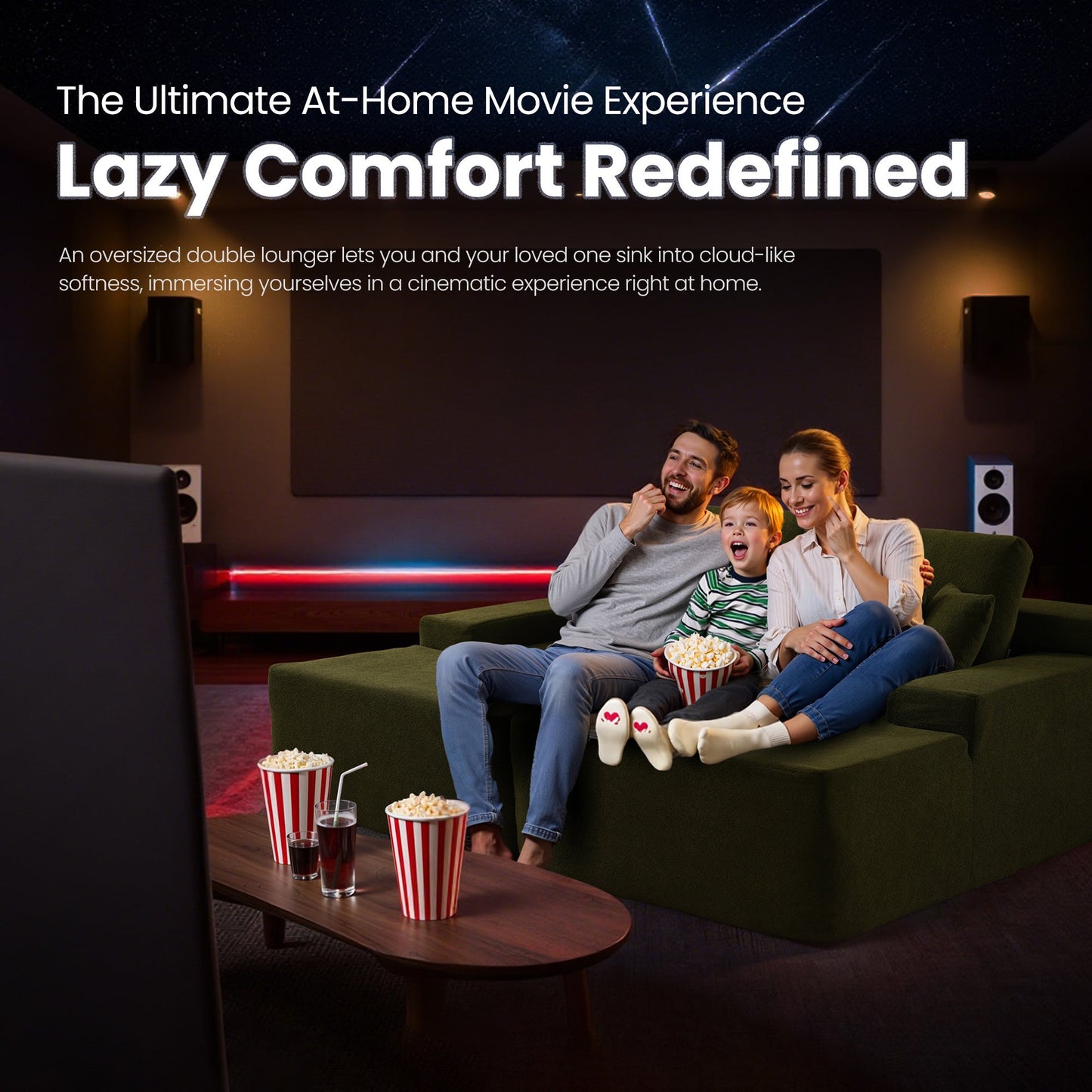 81" Boneless Sofa, Sleeper Couch, No Assembly Required