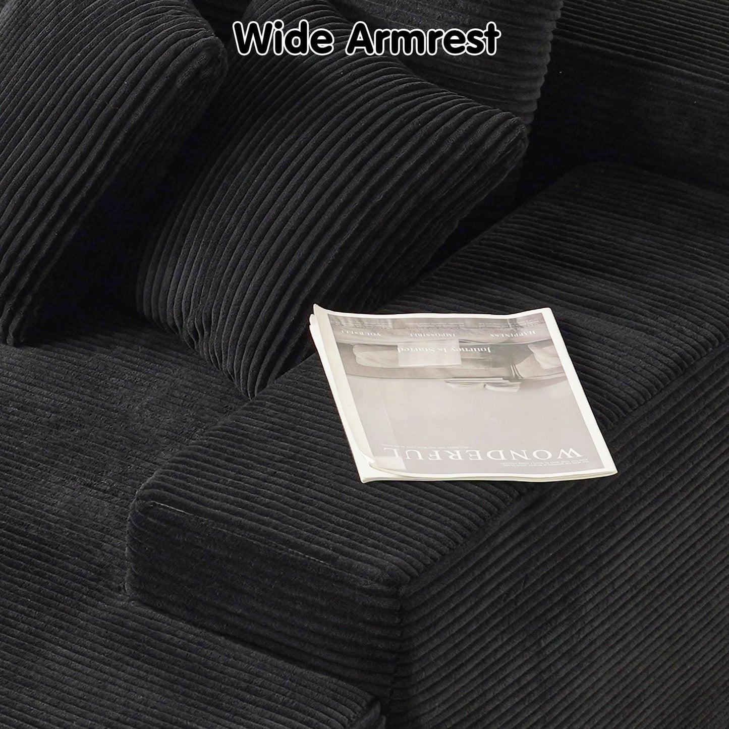 81.2" Cloud Plush Oversized Sectional with Double Chaise – Sofa Bed Comfort, No Assembly Required