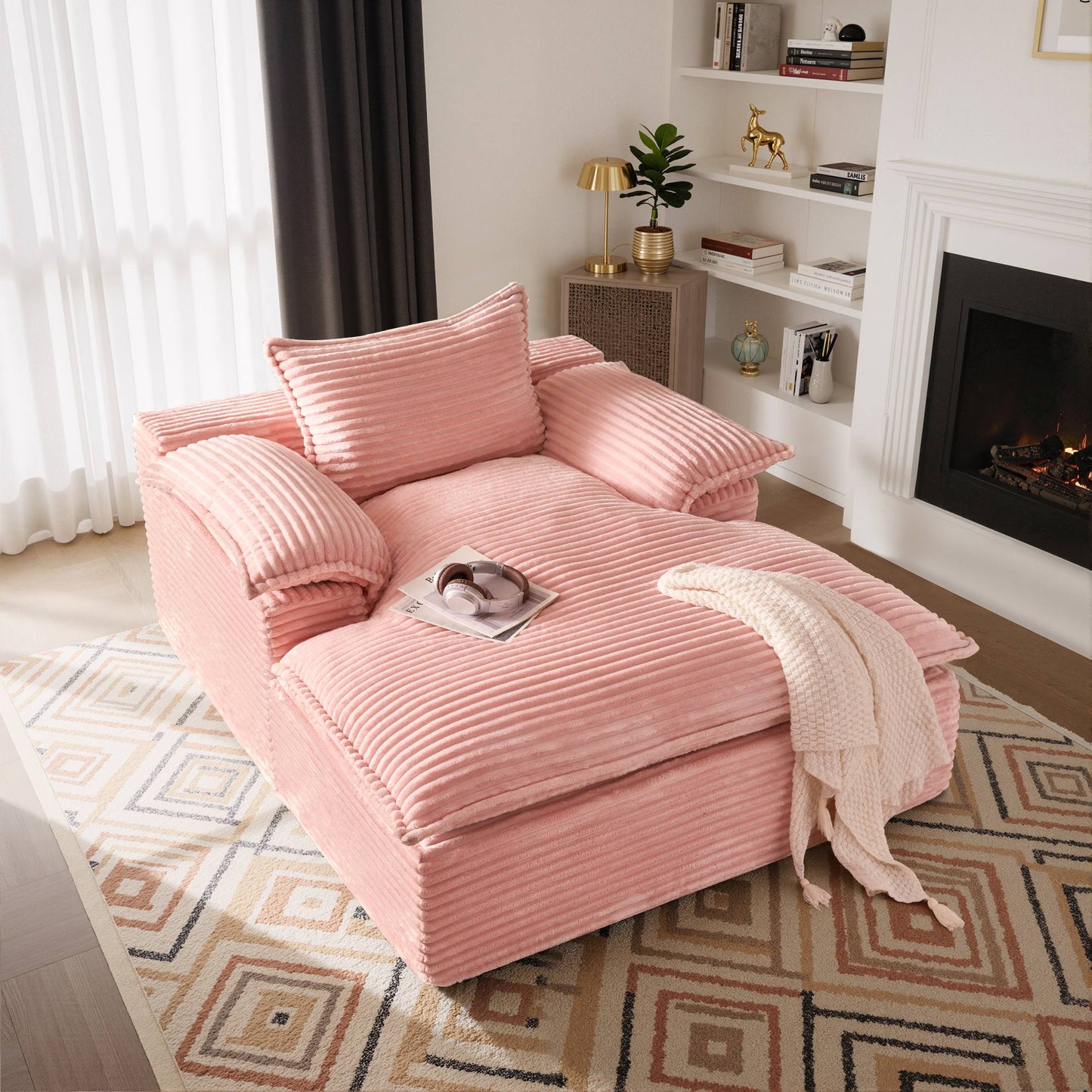 67" Boneless Lounge Chaise with Cloud Plush Sofa Bed, No Assembly Required