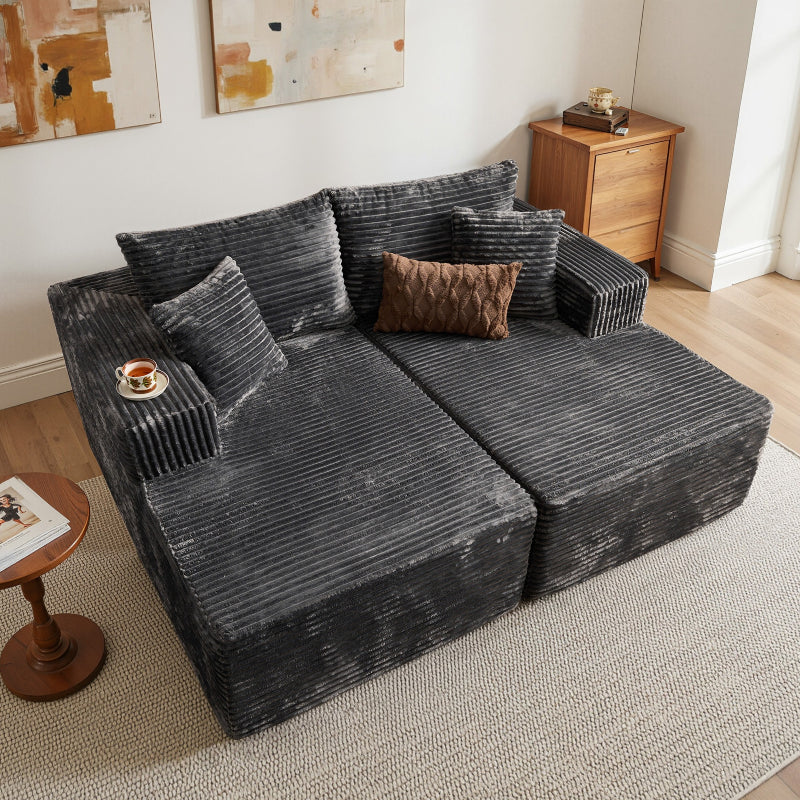 81" Boneless Sofa, Sleeper Couch, No Assembly Required